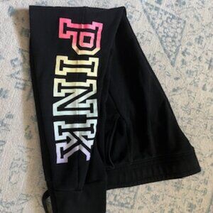 🧡 3/15 PINK Victoria's Secret Black Sweatpants Women's S/P